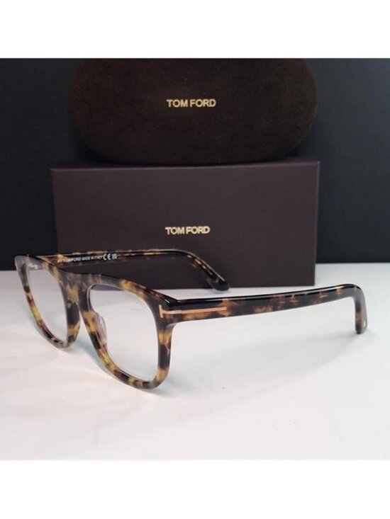 ? - New Authentic TOM FORD FT5939-B 053 square optical Havana main image 11